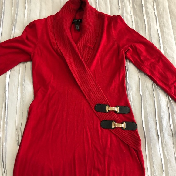 INC international concepts Buckle red Sweater - Picture 6 of 7